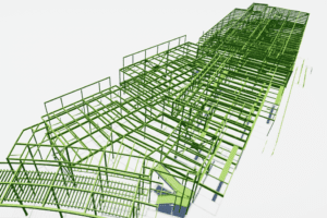 steel structure digital rendering