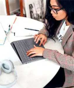 women working at desk